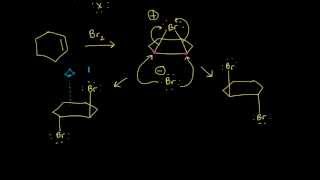 Halogenation  Alkenes and Alkynes  Organic chemistry  Khan Academy [upl. by Attenyw]