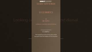 What does the word Lugubrious mean Diarasacademy [upl. by Weinshienk521]