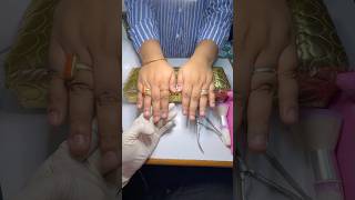 Small nail bed e nail extension korlam aj😊 ytshorts minivlog viralvideo nails viralvideo [upl. by Elocon449]