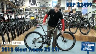 2013 Giant Trance X 29er 2 Mountain Bike Review [upl. by Enelrihs]