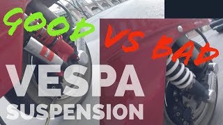 vespa GOOD vs BAD suspension onroad behaviour  FMPguides [upl. by Noli]