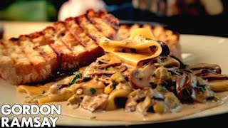 Mushroom Leek and Tarragon Pasta  Gordon Ramsay [upl. by Florence]