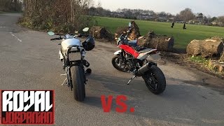 Husqvarna Nuda 900R vs BMW S1000Rs  Rev Battle [upl. by Eduino]