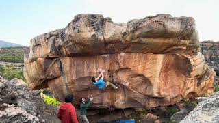 Cinquième Soleil 8AV11  de Pakhuys Waterfall Rocklands South Africa  Static cruxes beta [upl. by Blight]