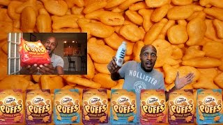 Pepperidge Farm Sizzlin Hot Wings  Goldfish Puffs Review [upl. by Elgna]