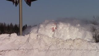 EPIC CATCH Dashing Thru the Snow  CN Train 406 West at Salisbury NB Feb 3 2015 [upl. by Selig]