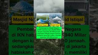 Masjid Negara di IKN Rp940 miliar vs Masjid Istiqal Rp7 miliar masjid ikn beritaterbaru [upl. by Ticon]