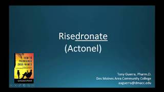 CC How to Pronounce risedronate Actonel Backbuilding Pharmacology [upl. by Elga]