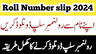 How to download roll no slip 2024roll number slips 2024 nikalne ka tarika9th 10th 11th and 12th [upl. by Animrelliug]