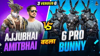 BADLA TIME😈6 PRO BLACK BUNNY BUNDLE VS AJJUBHAI AND AMITBHAI BEST CS FF GAMEPLAY  GARENA FREE FIRE [upl. by Yrrad]