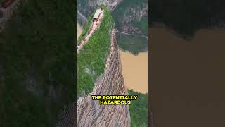 Why is this cliff in China surrounded by scaffolding shorts amazingfacts megaprojects [upl. by Serrano]