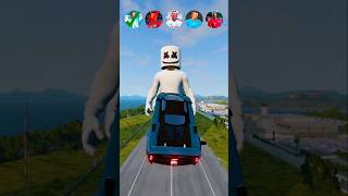 🚘 CR7 vs Messi vs Marshmello Characters beamngdrive shorts football ronaldo [upl. by Ailimac]