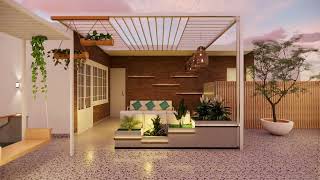 4bhk terrace garden design in chandigarh [upl. by Baxie]