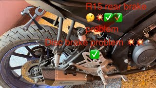 rear 😱disc brake ⚙️🧰 problem R15  bike disc brake kam lag rahe h kayse thik kare r15 bike brake [upl. by Janene]