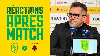 FC Nantes  FC Metz  la réaction de Jocelyn Gourvennec [upl. by Ydrah325]