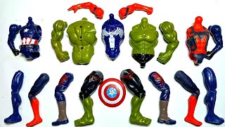 MERAKIT MAINAN  HULK SMASH CAPTAIN AMERICA VENOM CARNAGE VS SPIDERMAN AVENGERS ASSEMBLE TOYS [upl. by Ayekam]