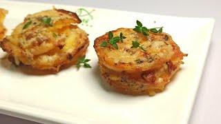 Mini Potatoes Dauphinoise Potato Gratin Stacks Recipe [upl. by Shandie]