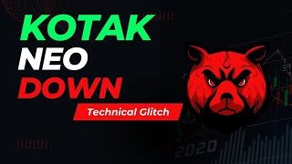 Saturday ko bhi he market open kotak neo new glitch 😭 viral [upl. by Kcirdlek451]