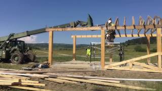 Fitting Roof Trusses on Exercise Resolute Castle [upl. by Alessandro]