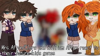 MrsAftonClara and William Afton react to their future kids genesGacha nebulaInspired [upl. by Alram528]