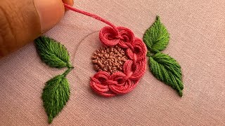 Super gorgeous embroidery flower design embroidery tutorial embroidery designs  kadai [upl. by Laurena672]