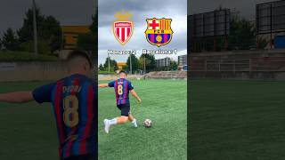 FC Barcelona VS Monaco en FUTGOLF [upl. by Ehsom]