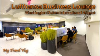 Lufthansa Business Lounge at Washington Dulles International Airport [upl. by Ahsiekan]