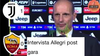 INTERVISTA ALLEGRI POST JUVENTUS ROMA 10 18ª seriea 301223 [upl. by Lyrac]