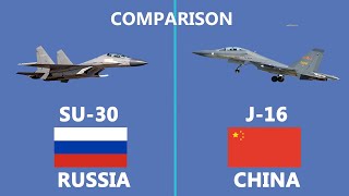 Comparison of Russian Sukhoi Su 30 and Chinas J 16 Fighter jet [upl. by Biagio]