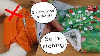 Stoffwindeln richtig anlegen amp Auslaufen vermeiden [upl. by Annovad]