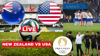 New Zealand vs USA 14 Live Olympic Games Football Match Score Commentary Highlights USMNT Direct [upl. by Rekrap329]