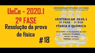 Resolução da prova de FÍSICA – UECE – 20201 – 2ª FASE Questão18 [upl. by Ainehta999]