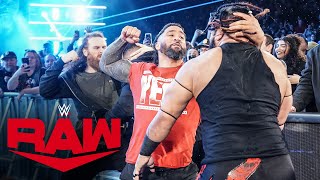 Sami Zayn and The Usos neutralize The Bloodline in a fierce brawl Raw highlights Nov18 2024 [upl. by Chadwick]