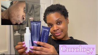 My CUROLOGY Morning and Nighttime Skincare routine  Black skin  Hyperpigmentation [upl. by Cicely334]