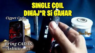 PASANG SINGLE COIL DI RDA DUAL COIL NI80 24 AWG  CIGPET CAPO [upl. by Alvita474]