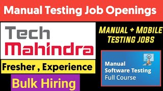 Manual Testing Fresher amp Experience Jobs openings  QA Mobile testing manualtesting mobiletesting [upl. by Bab403]