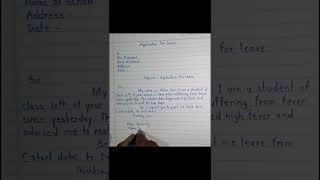 Application For Leave  Sick Leave Application  Application To Principal For Leave Of Absence [upl. by Moclam]