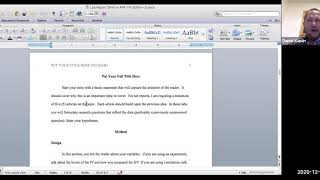 Writing an Experimental Report [upl. by Zane]