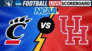 Cincinnati Bearcats vs Houston Cougars  NCAA Football Live Scoreboard [upl. by Hsan]