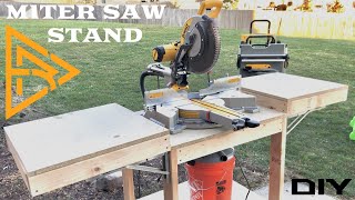 HOW TO MAKE AN EASY MOBILE MITER SAW STAND [upl. by Aset]