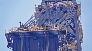 BIGGEST SEMISUBMERSIBLE CRANE SHIP SLEIPNIR ARRIVES AT ROTTERDAM PORT  4K SHIPSPOTTING MARCH 2024 [upl. by Nido745]