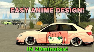 easy design easy anime design in car parking multiplayer in just 20minutes  MIKE WORX [upl. by Agon936]