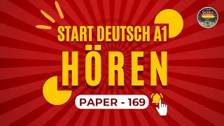 Start Deutsch A1 Exam 2024  Paper  169  Hören mit Lösungen  Goethe Zertifikat A1 Prüfung [upl. by Dotty]