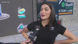 Toni Breidinger speaks on how to hopes to pave the way for other ArabAmerican NASCAR drivers [upl. by Lili639]