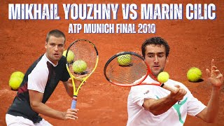 MIKHAIL YOUZHNY VS MARIN CILIC  2010 MENS MUNICH FINAL [upl. by Nosyarg]