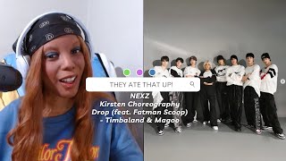 NEXZ Archive  Kirsten Choreography  Drop feat Fatman Scoop  Timbaland amp Magoo REACTION [upl. by Anayk]