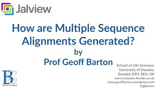 Lecture 2 Part 2 by Prof Geoff Barton on quotHow are multiple sequence alignments generatedquot [upl. by Neale733]