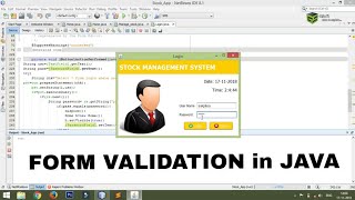 Login form validation in java  validate username and password from database  java tutorial 34 [upl. by Aciram]