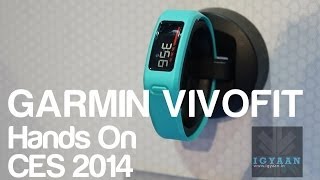 Garmin VivoFit Waterproof Fitness Band Hands On [upl. by Yeh926]