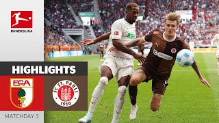 First Victory In This Season  FC Augsburg  FC St Pauli 31  Highlights  MD 3 Bundesliga 2425 [upl. by Uokes]